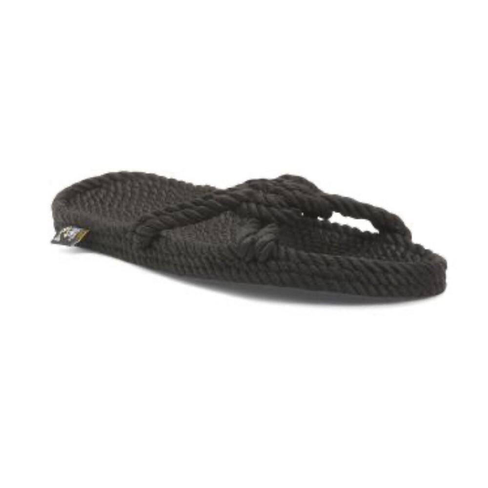 New Nomadic State of Mind Women’s Black Knot Rope Hand Crafted Sandals 6-6.5